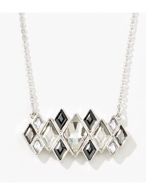 Touchstone Crystal Nightfall Checked Necklace New
